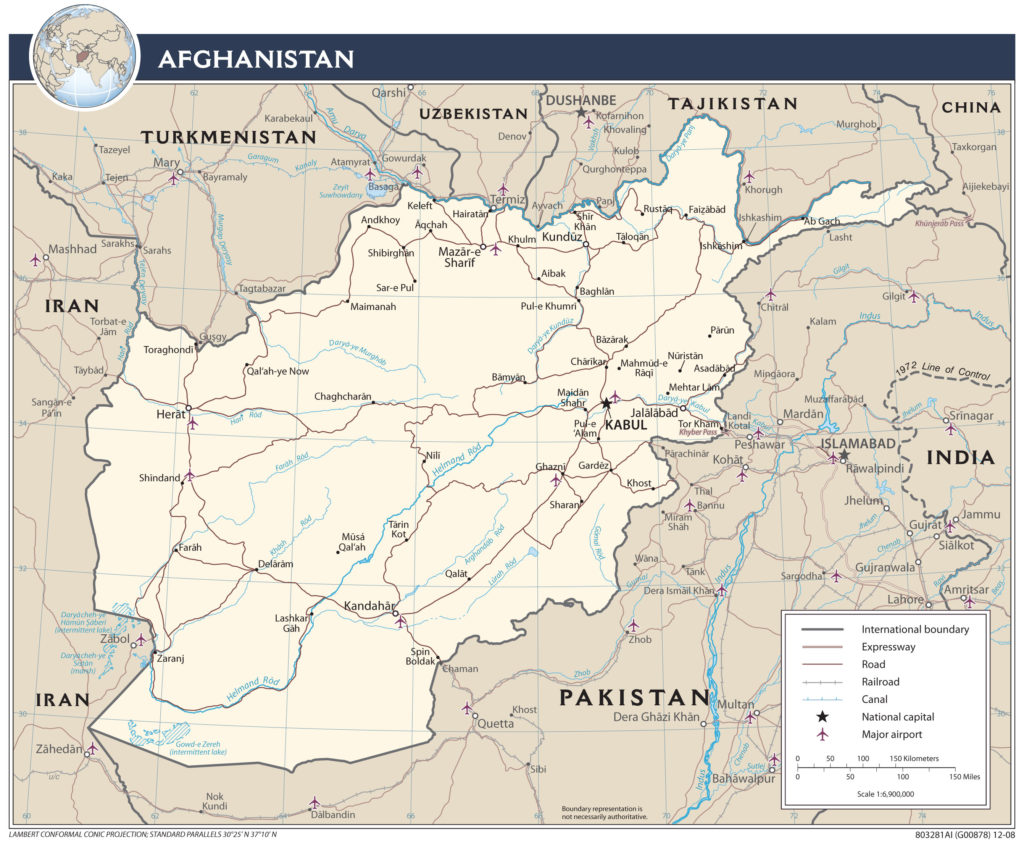 Transportation Map of Afghanistan preview