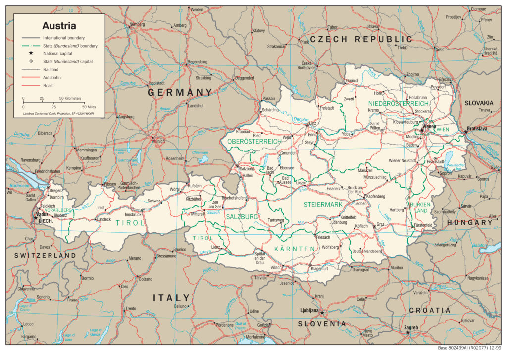 Transportation Map of Austria preview