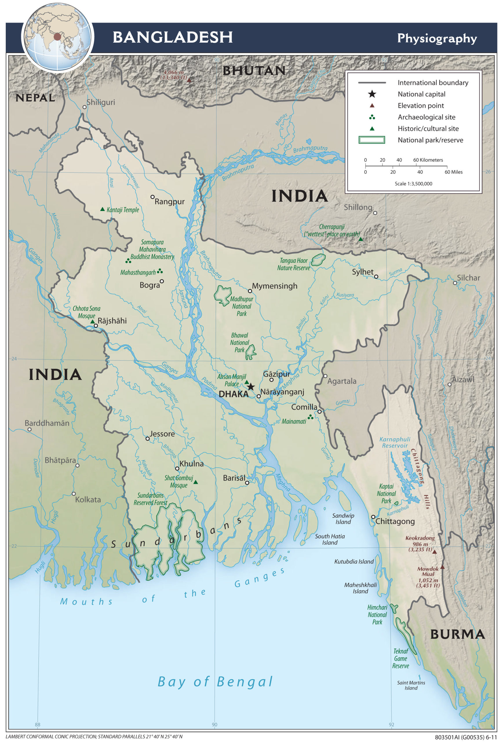 Physiography Map of Bangladesh preview