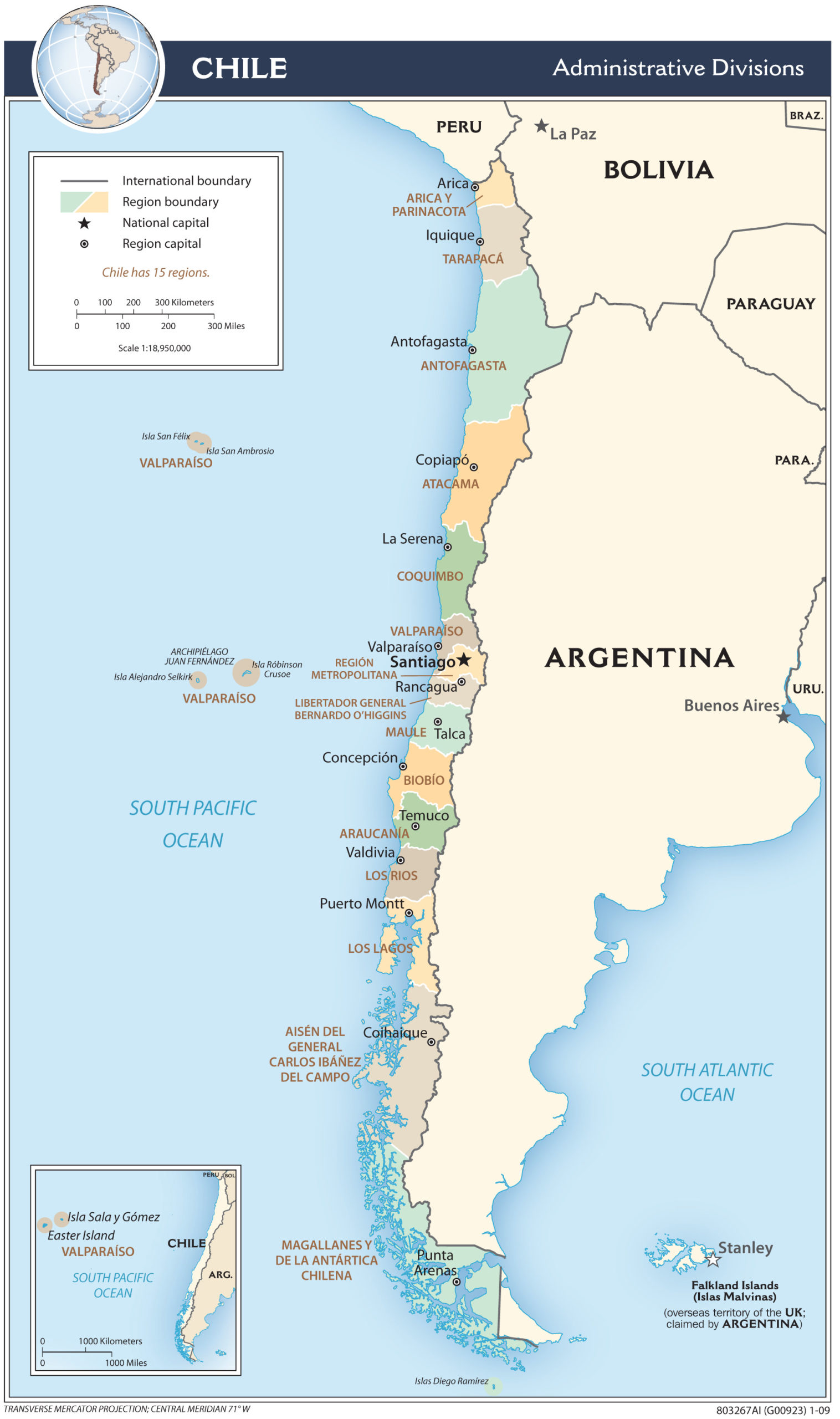 Regional Map of Chile preview