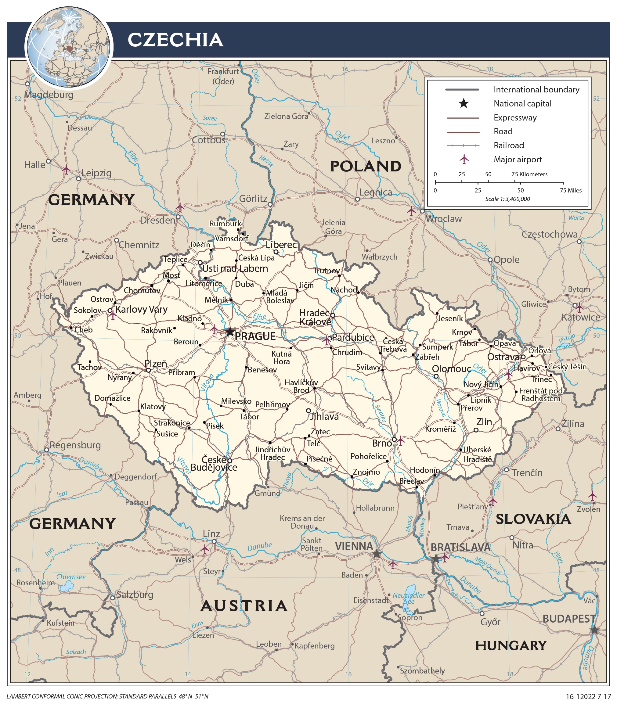 Transportation Map of Czechia preview