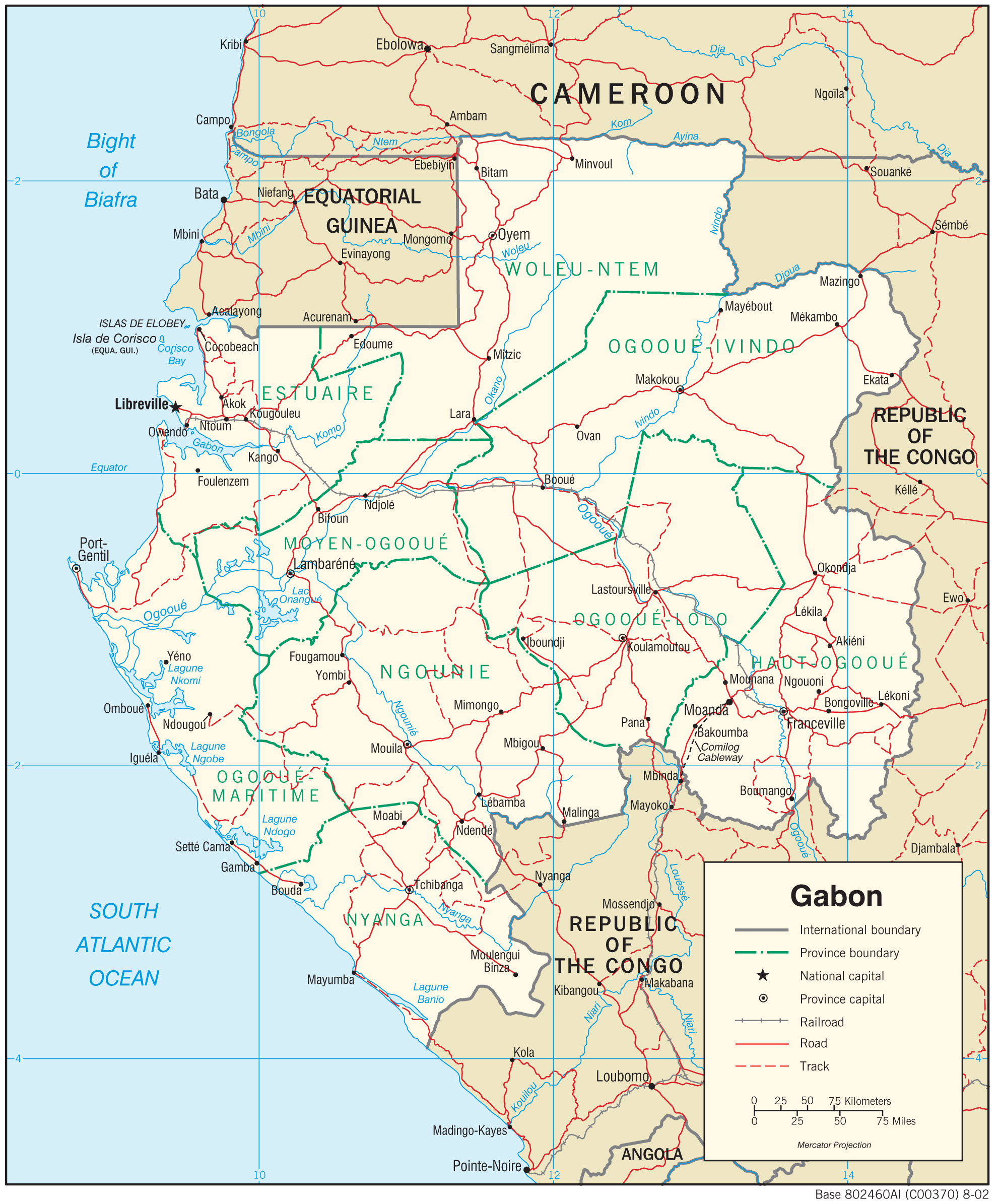 Transportation Map of Gabon preview