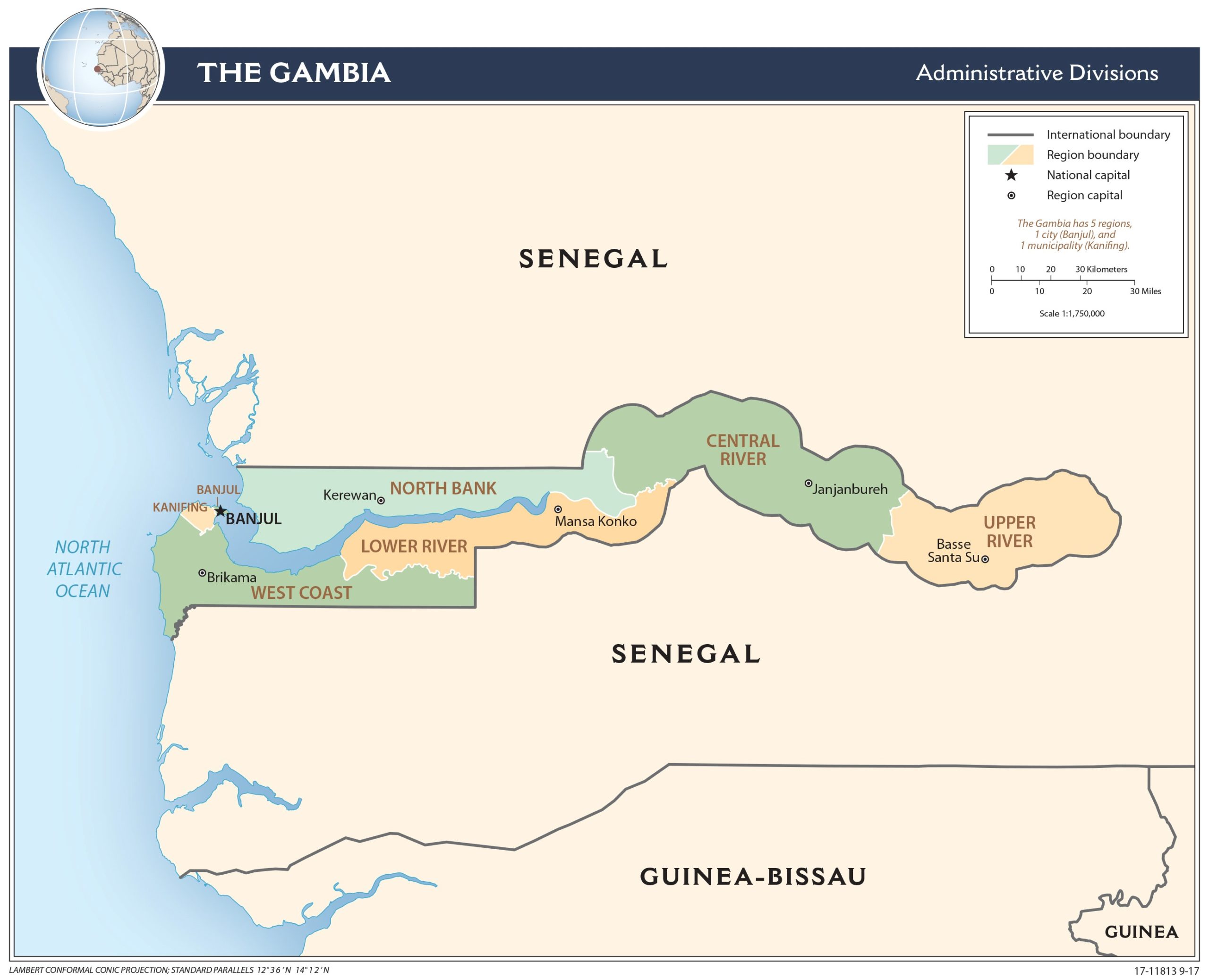Regional Map of Gambia preview