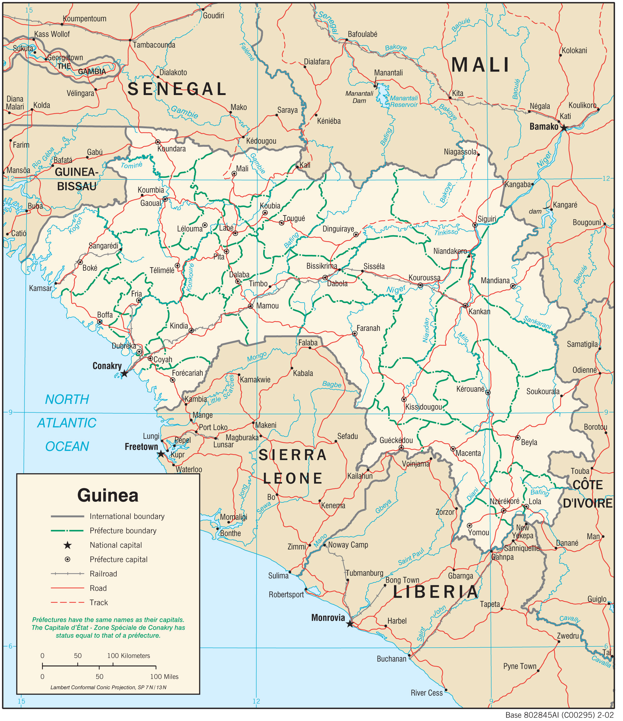 Transportation Map of Guinea preview
