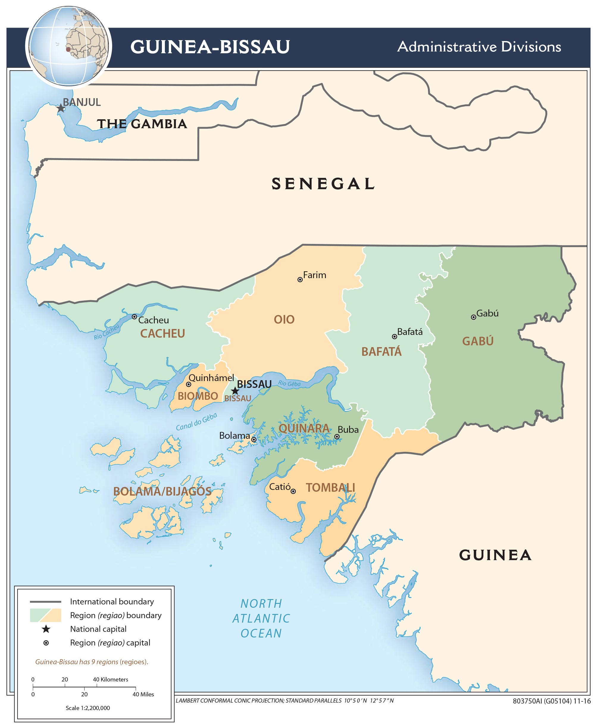 Regional Map of Guinea-Bissau preview