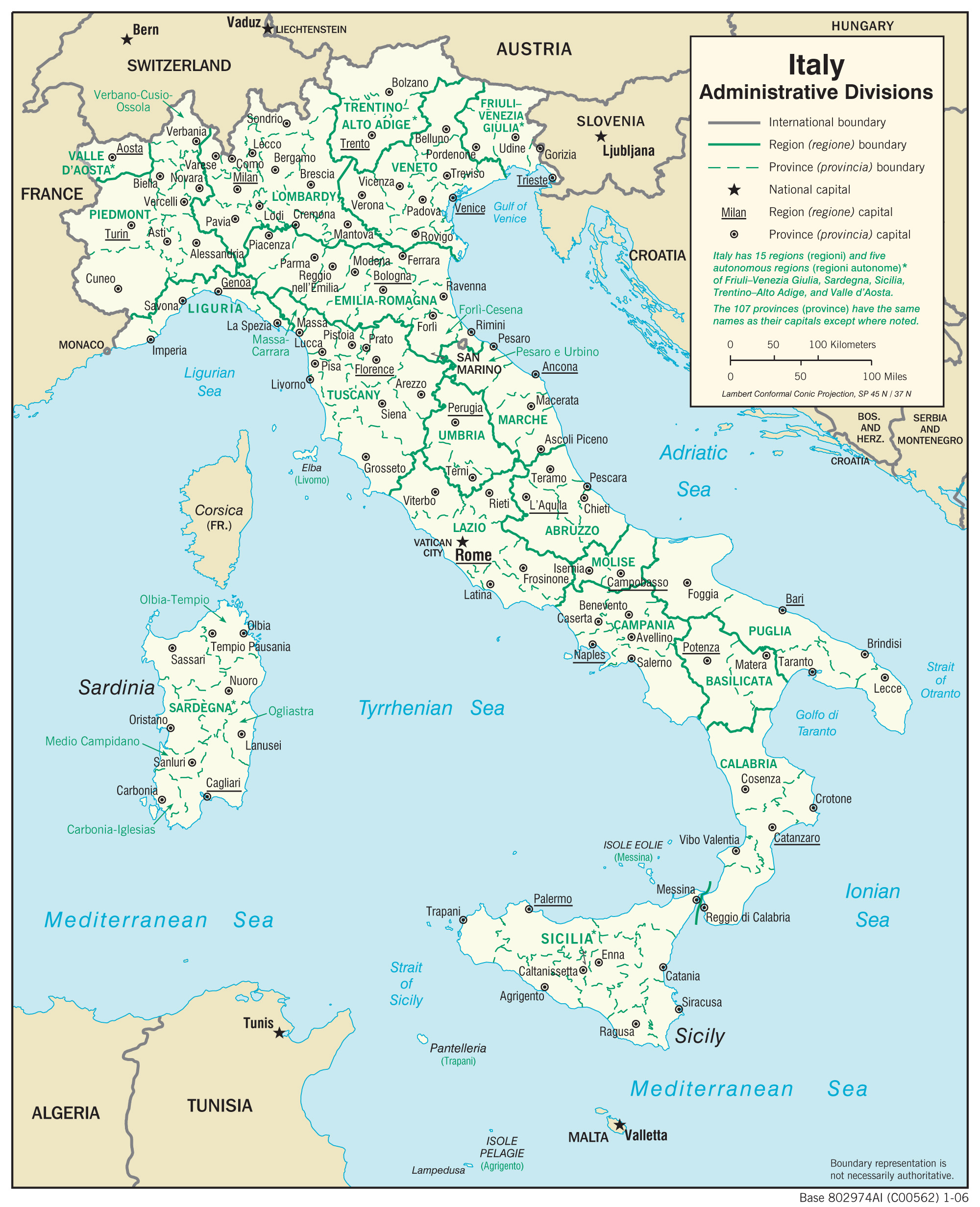 Regional Map of Italy preview