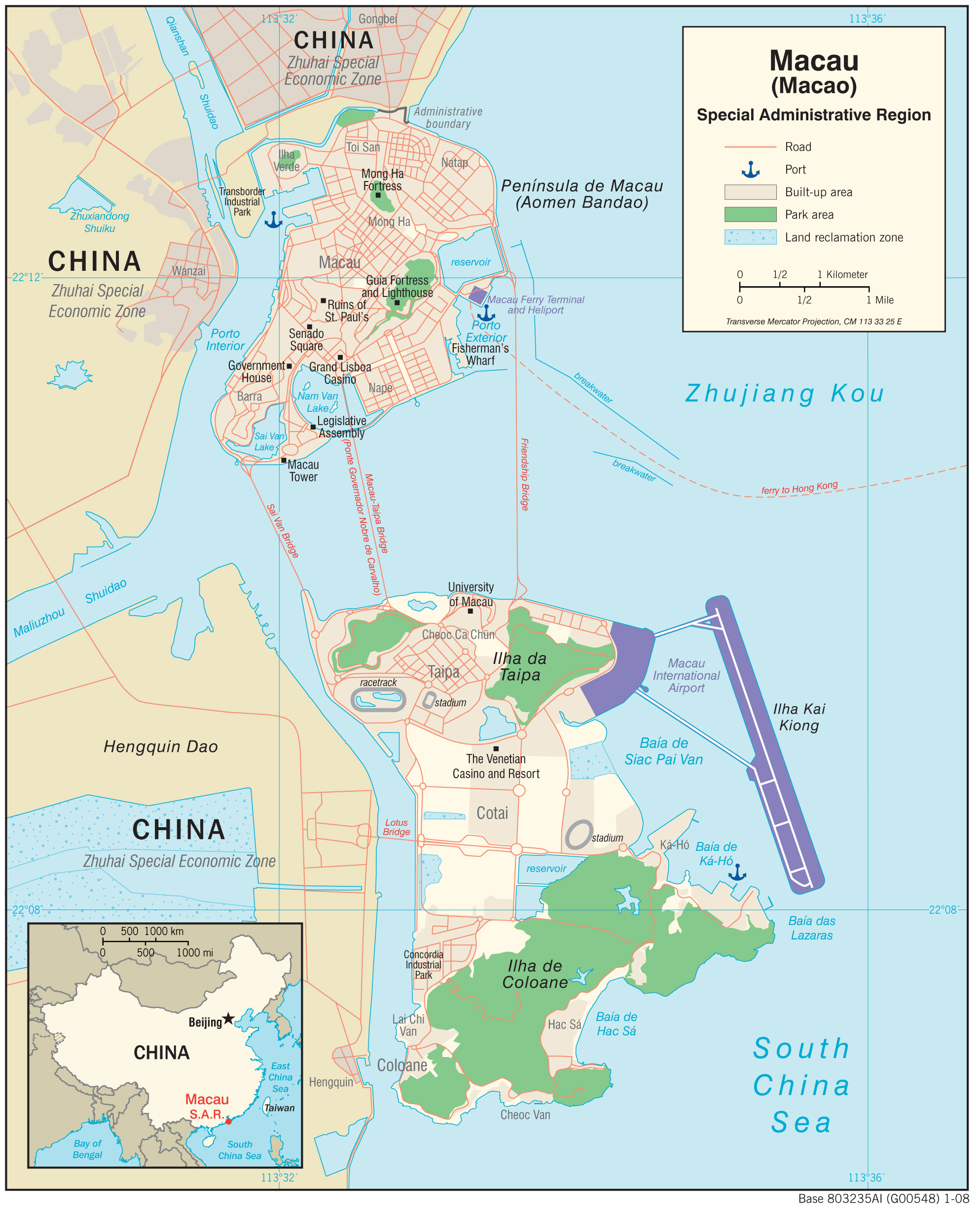 Transportation Map of Macau preview
