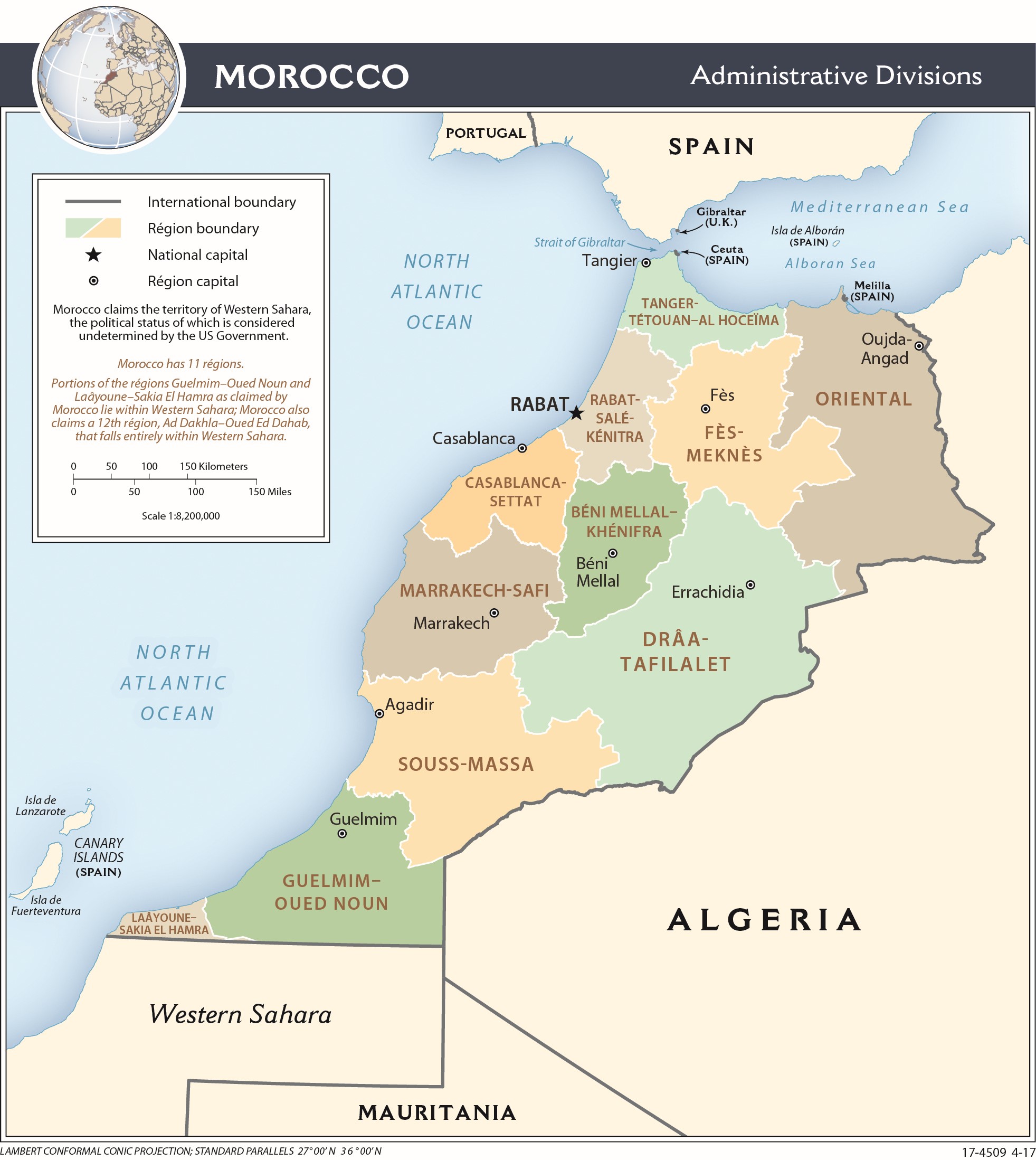 Regional Map of Morocco preview