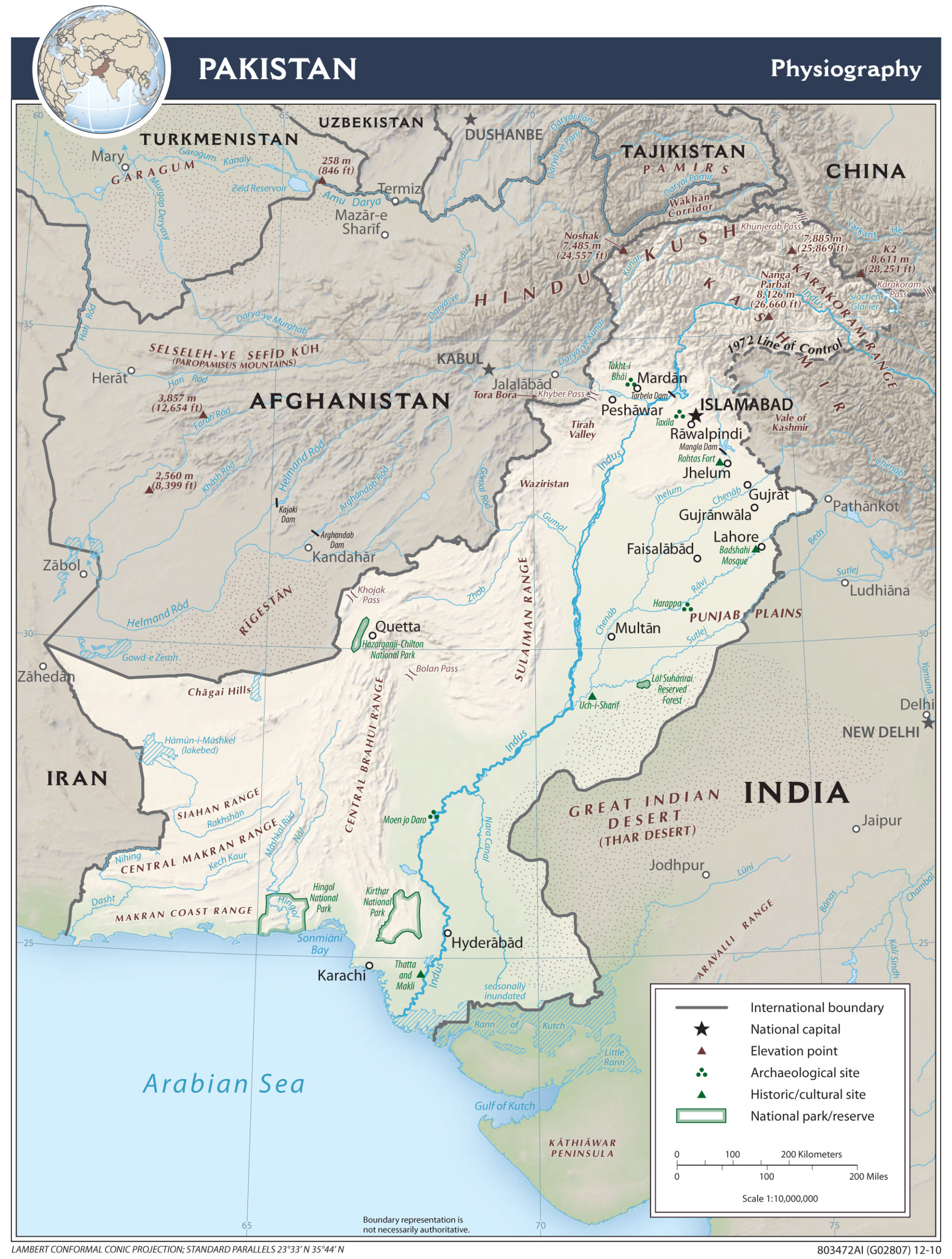Geographic Map of Pakistan preview