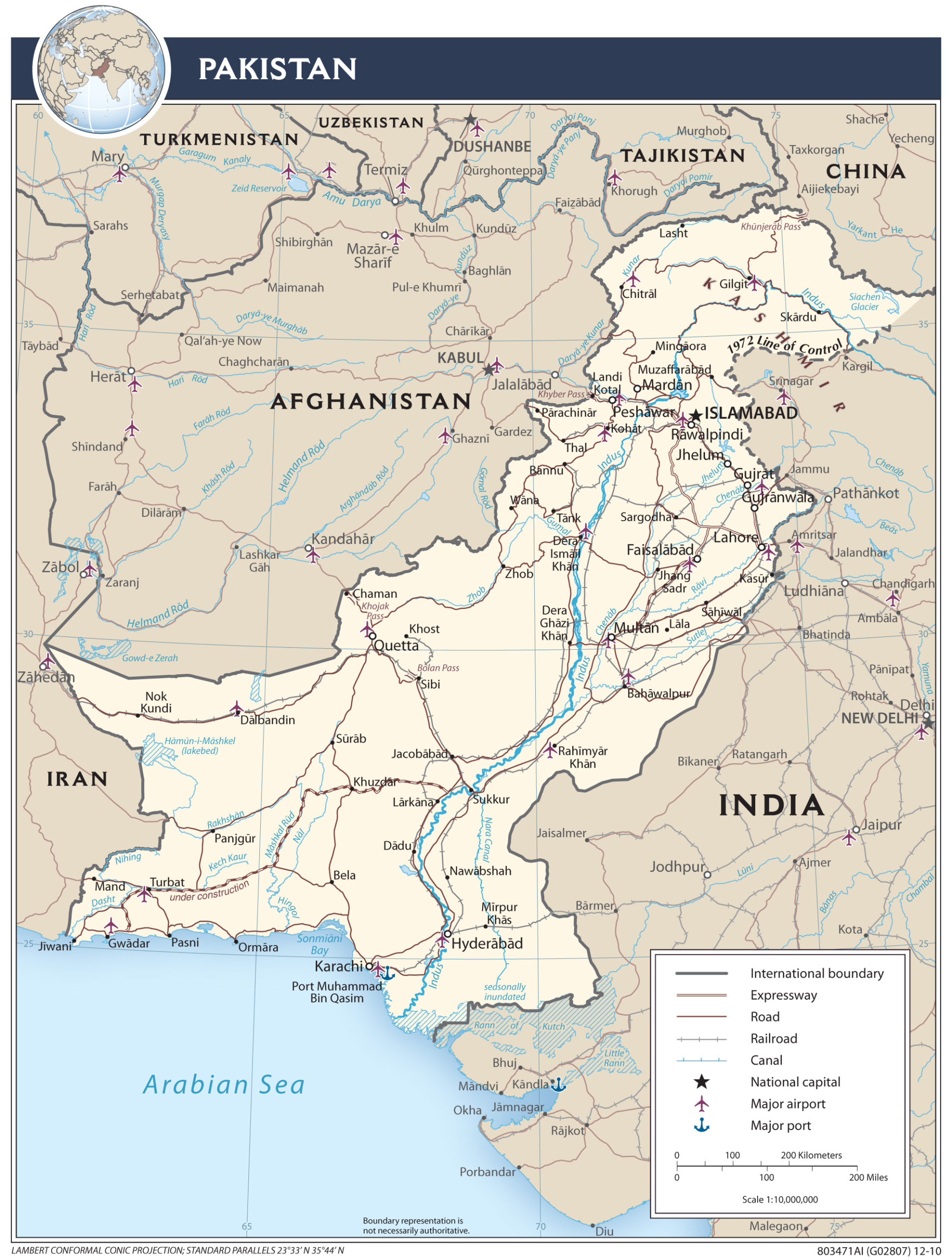 Transportation Map of Pakistan preview
