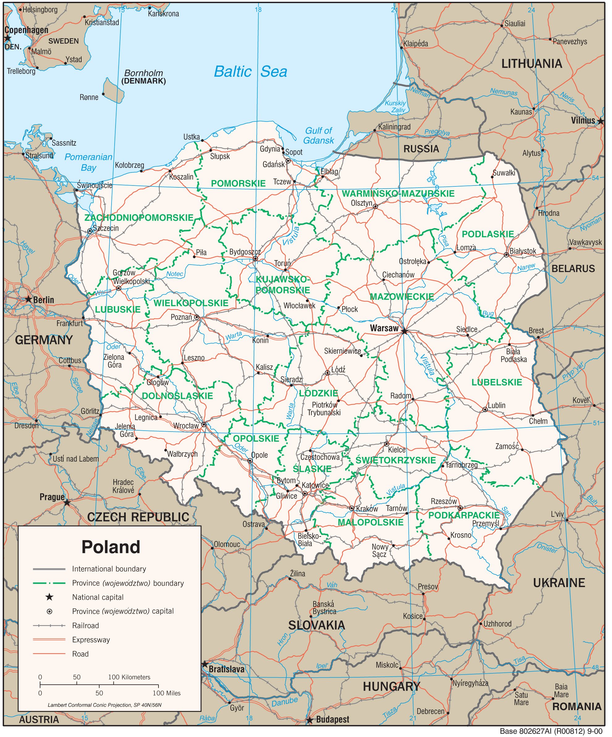 Transportation Map of Poland preview