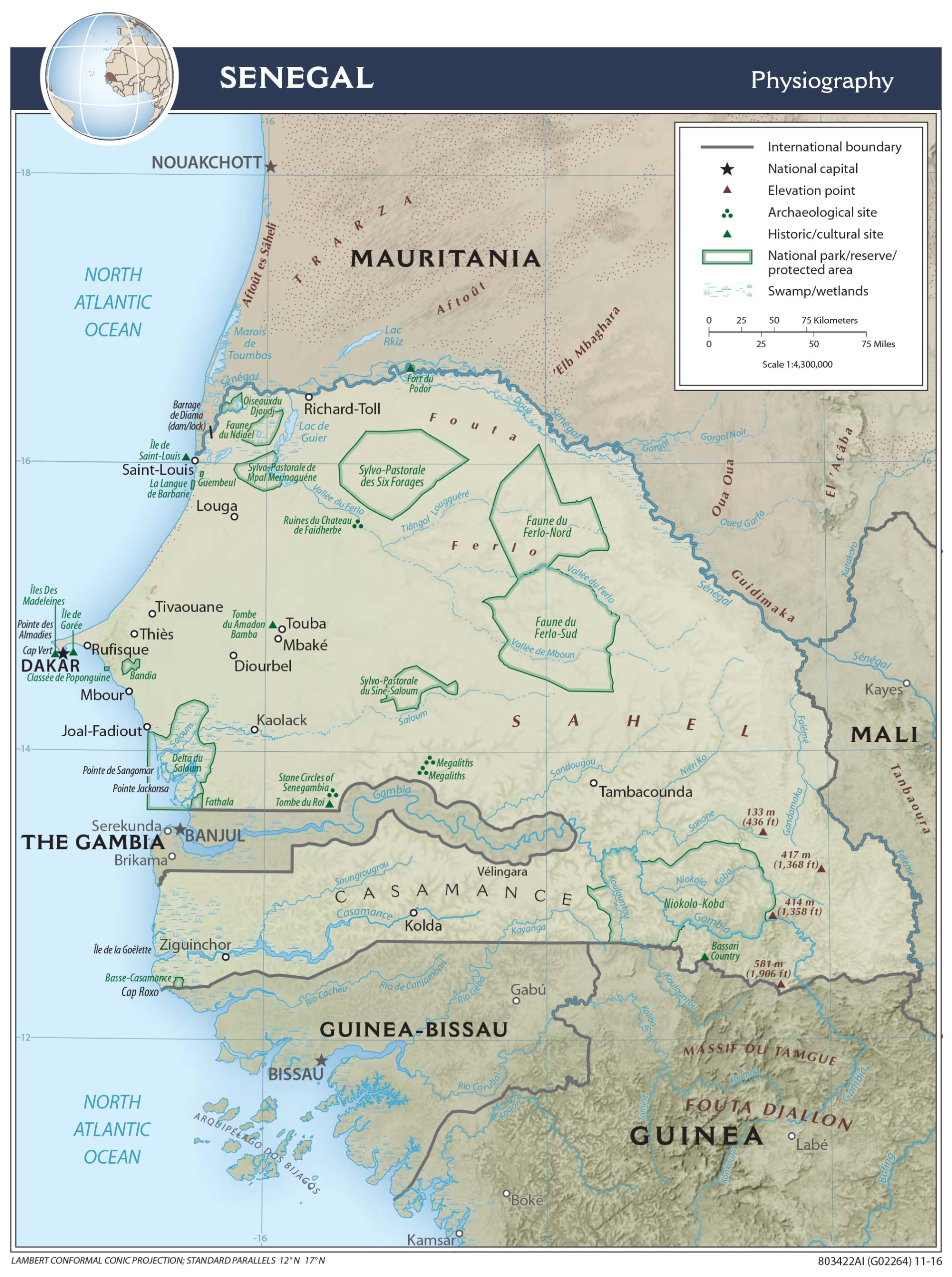 Geographic Map of Senegal preview