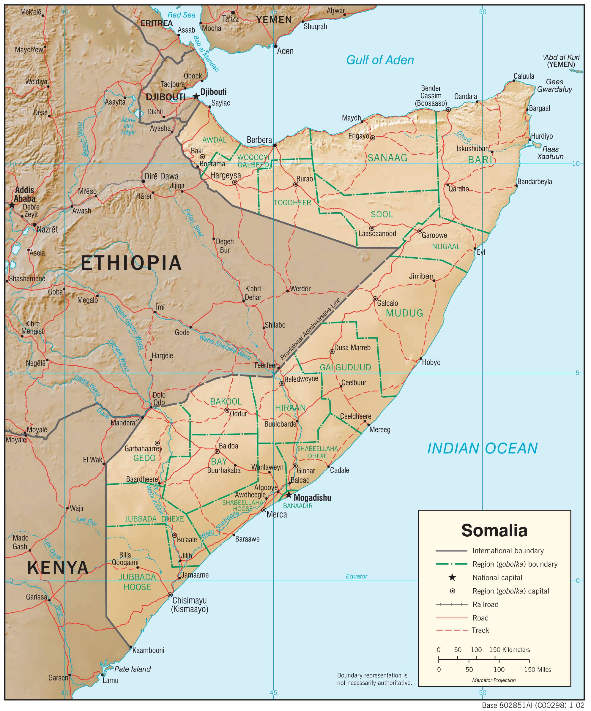 Geographic Map of Somalia preview