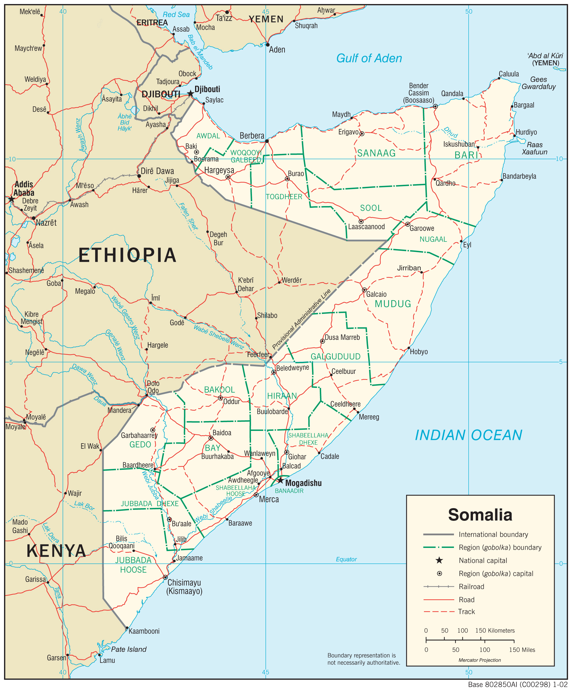 Transportation Map of Somalia preview