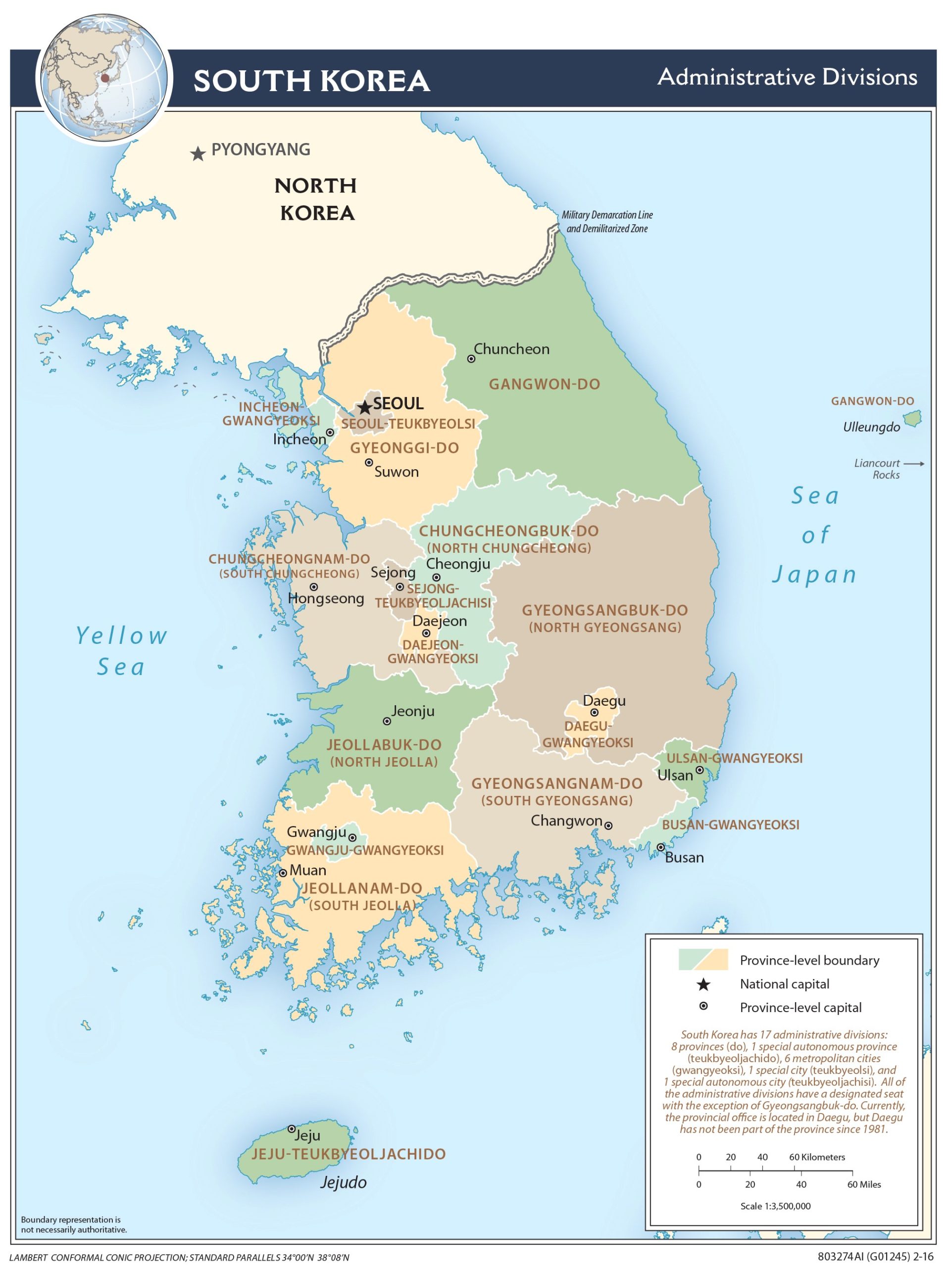 Regional Map of South Korea preview