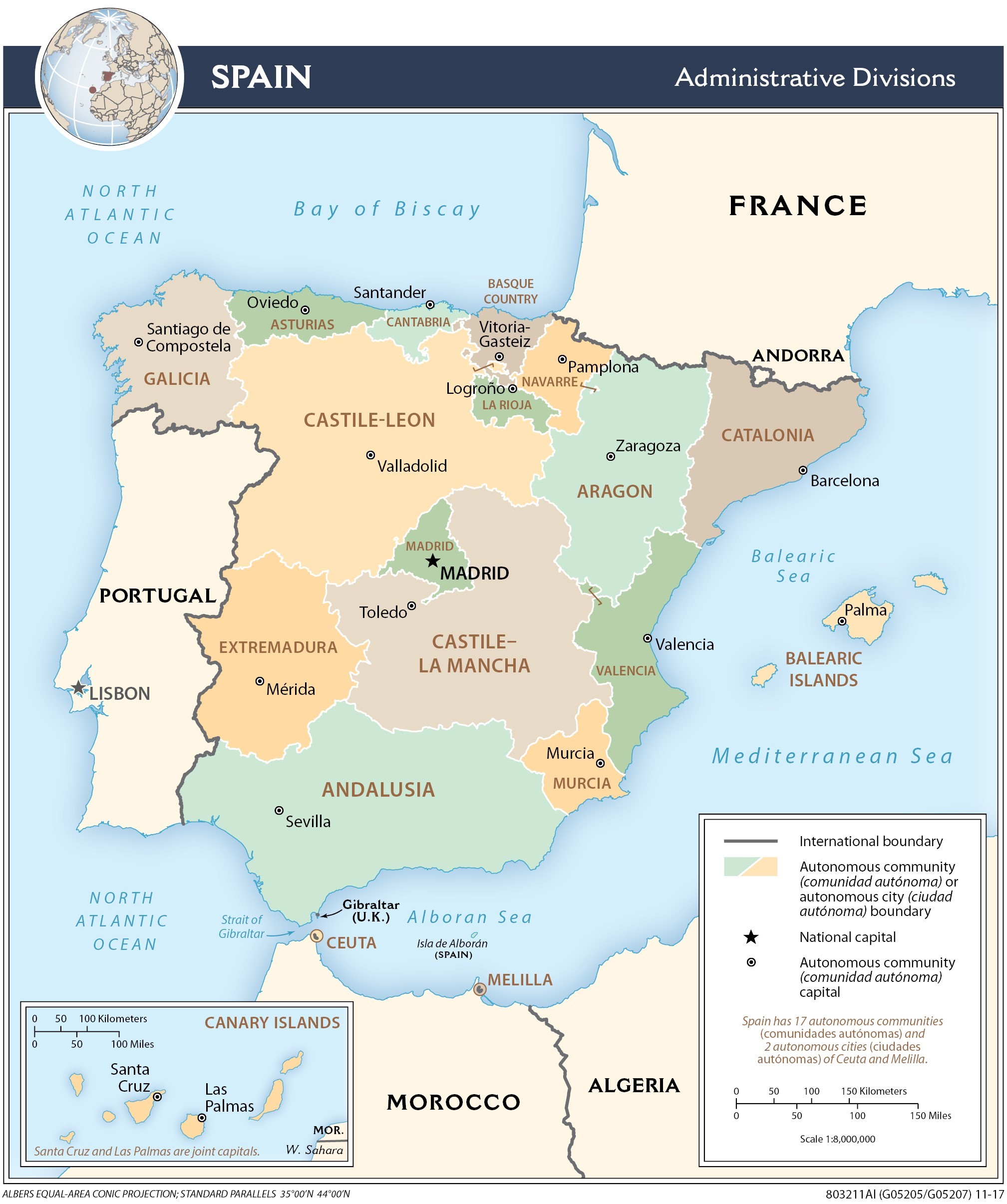 Regional Map of Spain preview