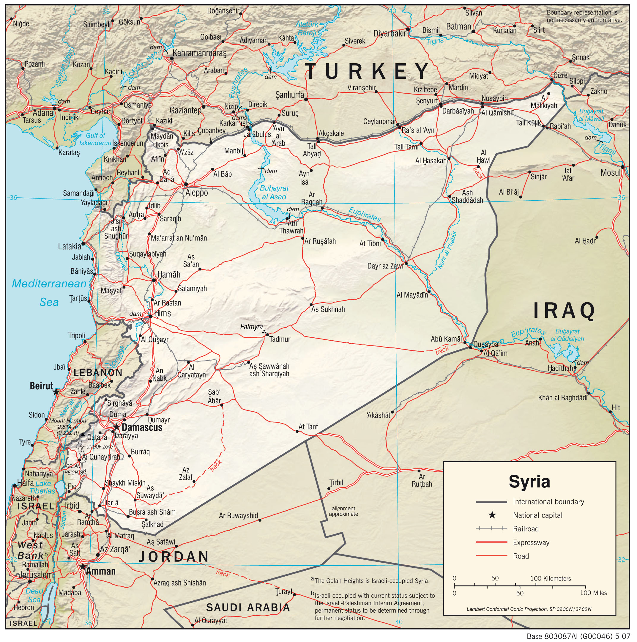 Geographic Map of Syria preview