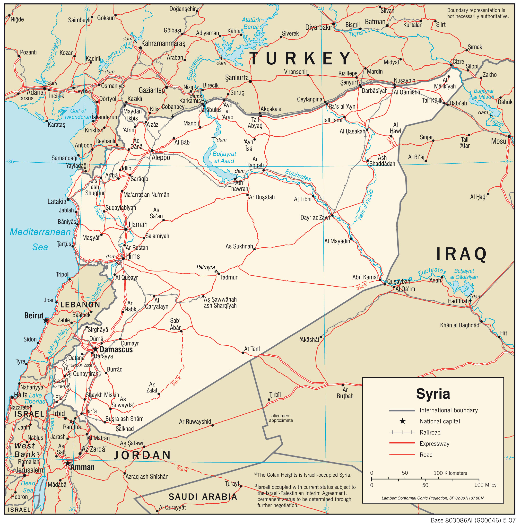 Transportation Map of Syria preview