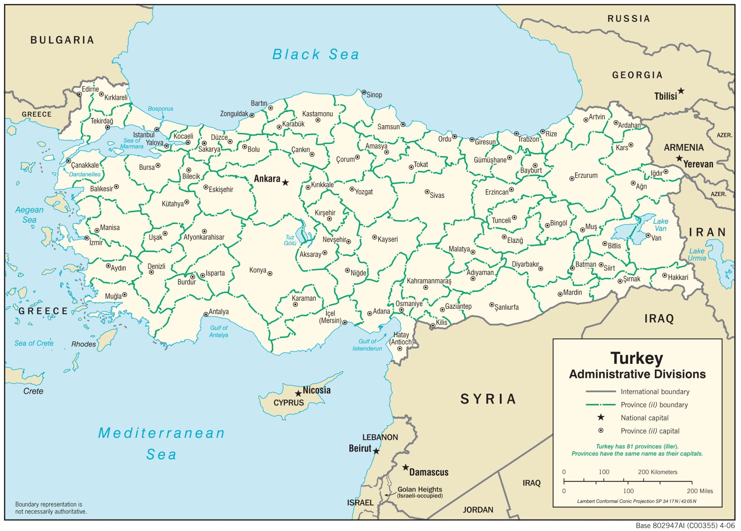 Regional Map of Turkey preview