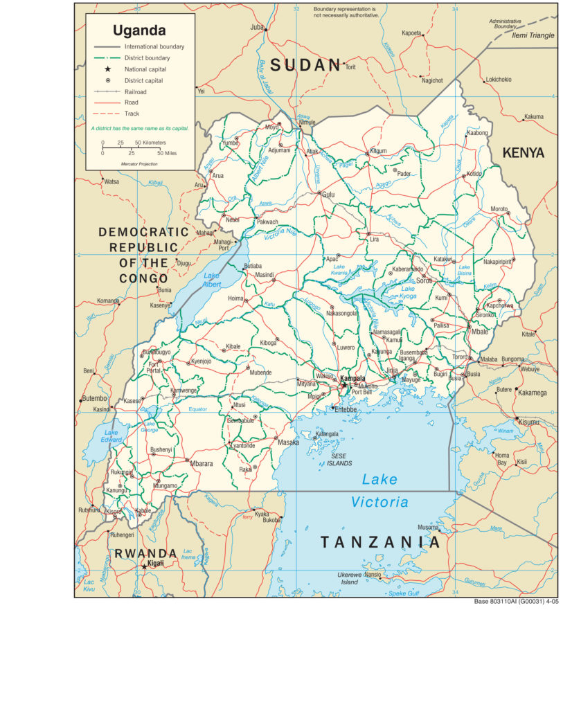 Transportation Map of Uganda preview