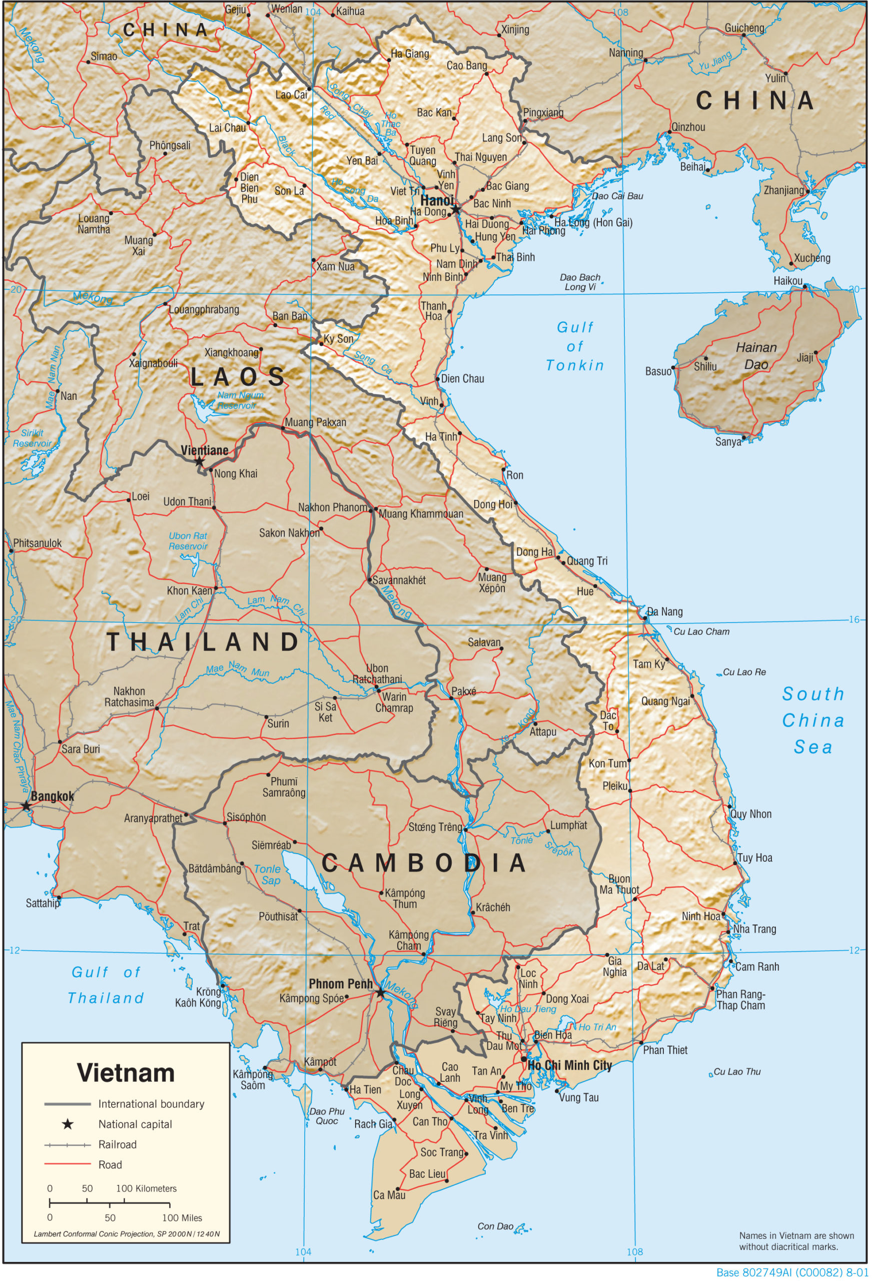 Geographic Map of Vietnam preview